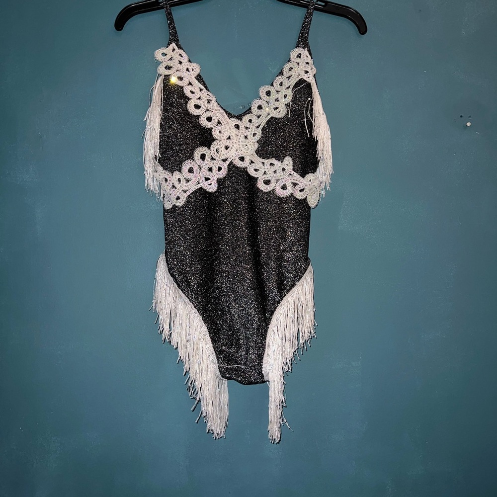 Sparkly Black and White Kids One Piece